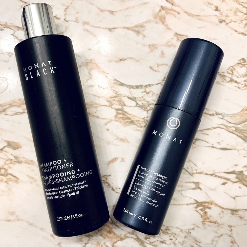 Monat black shampoo and spray bundle